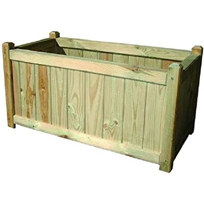 Bloemenbank van Cypres-Hout Niet Gemonteerd 80x40 cm Bruin Rechthoekige Moderne Kast - Flower Box Bloemenbank van Cypres-Hout Niet Gemonteerd 80x40 cm Bruin Rechthoekige Moderne Kast - Flower Box