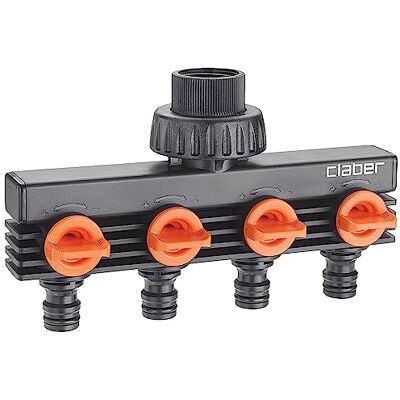Claber 7724224 BL. Socket Rub. 4-voudig 8581, zwart/oranje/grijs, 160 x 55 x 300 cm Claber 7724224 BL. Socket Rub. 4-voudig 8581, zwart/oranje/grijs, 160 x 55 x 300 cm