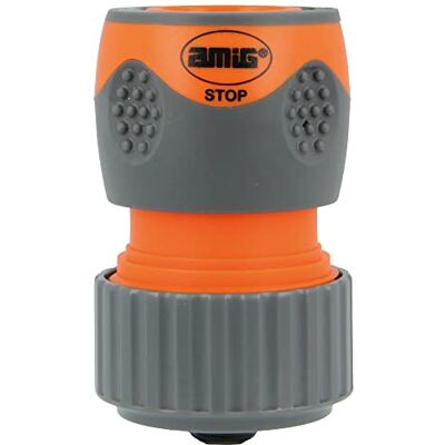 Amig Snelkoppeling voor tuinslangen 1/2" Met kliksysteem Snelle en eenvoudige aansluiting voor tuinslangen ABS-kunststof en rubber Oranje en grijs Amig Snelkoppeling voor tuinslangen 1/2" Met kliksysteem Snelle en eenvoudige aansluiting voor tuinslangen ABS-kunststof en rubber Oranje en grijs