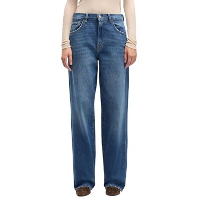7 For All Mankind Stovepipe Straight Explorer, blauw (mid blue), 29W 7 For All Mankind Stovepipe Straight Explorer, blauw (mid blue), 29W