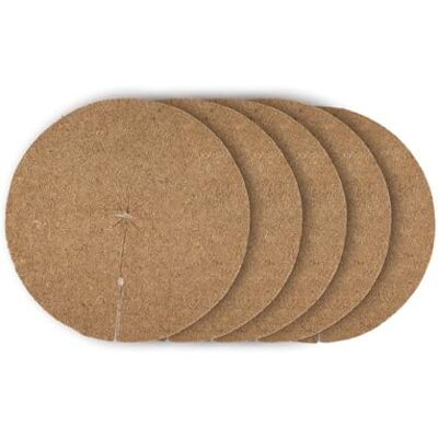 La cordeline 5 mulchschijven van natuurlijke kokosvezel, Ø 30 cm, 900 g/m², bescherming tegen onkruid, warmte-isolatie en natuurlijke plantenbescherming La cordeline 5 mulchschijven van natuurlijke kokosvezel, Ø 30 cm, 900 g/m², bescherming tegen onkruid, warmte-isolatie en natuurlijke plantenbescherming
