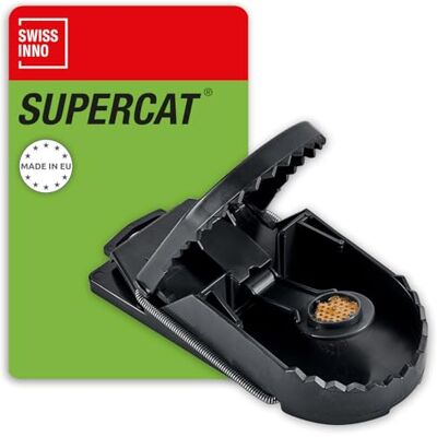 SWISSINNO Rattenval SuperCat – Herbruikbare slagval met pindakaas lokaas – Grote rattenvallen voor binnen en buiten – Sterk, hygiënisch en direct gebruiksklaar 1 Val SWISSINNO Rattenval SuperCat – Herbruikbare slagval met pindakaas lokaas – Grote rattenvallen voor binnen en buiten – Sterk, hygiënisch en direct gebruiksklaar 1 Val