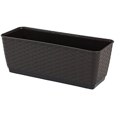 Prosperplast Prosper Plast DRL400P-440U 38,6 x 15,4 x 14,2 cm"Ratolla" P Bloempot Donker Bruin Prosperplast Prosper Plast DRL400P-440U 38,6 x 15,4 x 14,2 cm"Ratolla" P Bloempot Donker Bruin