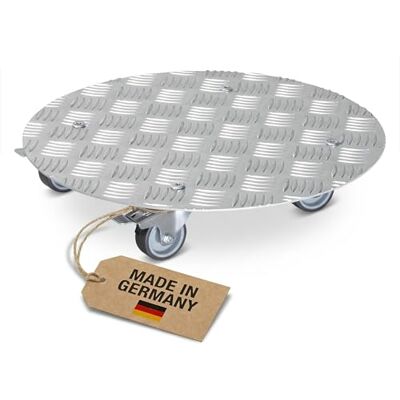 WAGNER Plantentrolley ALASKA Ø 38 x 7,5 cm I Bloementrolley voor binnen + buiten I Containertrolley van, zilver I 2 remmen I Draagvermogen 100 kg I Made in Germany 20700201 WAGNER Plantentrolley ALASKA Ø 38 x 7,5 cm I Bloementrolley voor binnen + buiten I Containertrolley van, zilver I 2 remmen I Draagvermogen 100 kg I Made in Germany 20700201