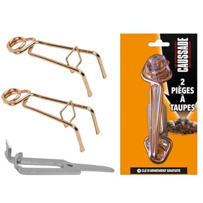 Caussade CATPIEGE Mollenval, set met 2 vallen, 2 scheerlijnen en pantsersleutels, zuinig en radicaal, tuin Caussade CATPIEGE Mollenval, set met 2 vallen, 2 scheerlijnen en pantsersleutels, zuinig en radicaal, tuin