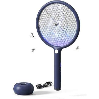 AROEVE Elektrische muggenmepper, 2-in-1, muggenlamp, 4000 V USB-laadstation, 1200 mAh, automatische aantrekkingsmodus, ledlicht, 3-laagse bescherming, voor binnen en buiten, kantoor AROEVE Elektrische muggenmepper, 2-in-1, muggenlamp, 4000 V USB-laadstation, 1200 mAh, automatische aantrekkingsmodus, ledlicht, 3-laagse bescherming, voor binnen en buiten, kantoor