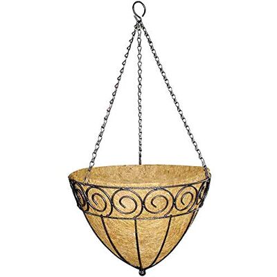 Siena Garden Cone Plantenhanger Hanglamp, Zwart en Natuur Siena Garden Cone Plantenhanger Hanglamp, Zwart en Natuur