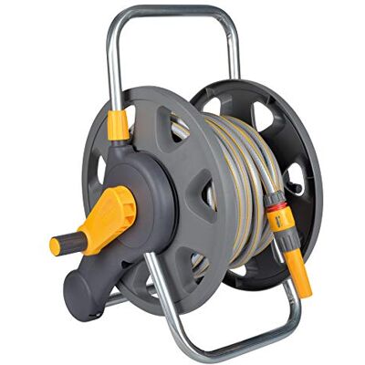 Hozelock HOZ2431 45 m gemonteerde slangbox met 25 m slang, grijs, geel Hozelock HOZ2431 45 m gemonteerde slangbox met 25 m slang, grijs, geel