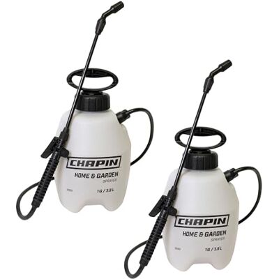 Chapin International 16109 1-Gallon Value Pack Lawn and Garden Pump Sprayer, Made in The USA, for Spraying Weeds, Insects, Fertilizers, 2-Pack, Translucent White Chapin International 16109 1-Gallon Value Pack Lawn and Garden Pump Sprayer, Made in The USA, for Spraying Weeds, Insects, Fertilizers, 2-Pack, Translucent White
