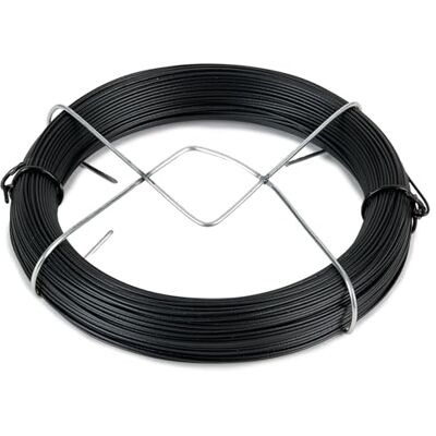 Flandria Gelamineerde ijzerdraad, zwart, 0,8 mm x 50 m, binddraad voor bloemen, tuinieren, knutselen Flandria Gelamineerde ijzerdraad, zwart, 0,8 mm x 50 m, binddraad voor bloemen, tuinieren, knutselen
