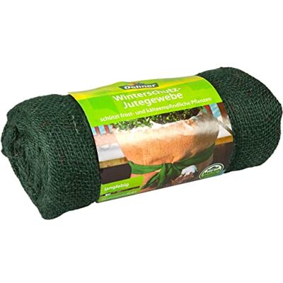 Dehner Winterbescherming met decoratie, jute stoffen zak, ongeveer 105 x 300 cm, groen Dehner Winterbescherming met decoratie, jute stoffen zak, ongeveer 105 x 300 cm, groen