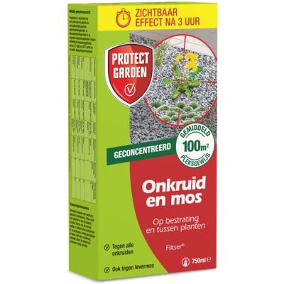 PROTECT GARDEN Flitser Concentraat 750 ml Onkruid en Mos Bestrijden Bestrijdingsmiddel Onkruidverdelger Werkt Tegen alle onkruiden Binnen 3 uur Resultaat Onkruidvrij PROTECT GARDEN Flitser Concentraat 750 ml Onkruid en Mos Bestrijden Bestrijdingsmiddel Onkruidverdelger Werkt Tegen alle onkruiden Binnen 3 uur Resultaat Onkruidvrij