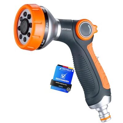 GRIFEMA GE1303 Tuinslang Spray Gun - 8 Patronen - Hoge Druk GRIFEMA GE1303 Tuinslang Spray Gun - 8 Patronen - Hoge Druk