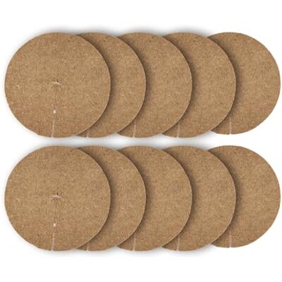 La cordeline 10 mulchschijven van natuurlijke kokosvezel, Ø 30 cm, 900 g/m², bescherming tegen onkruid, warmte-isolatie en natuurlijke plantenbescherming La cordeline 10 mulchschijven van natuurlijke kokosvezel, Ø 30 cm, 900 g/m², bescherming tegen onkruid, warmte-isolatie en natuurlijke plantenbescherming