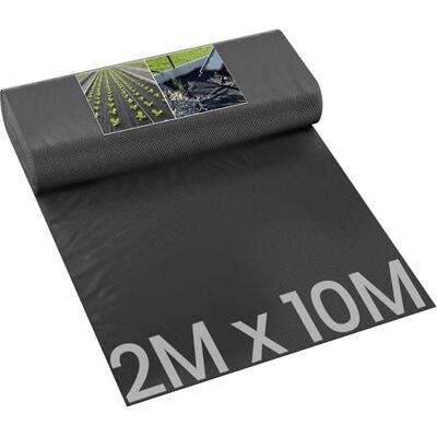 Velway Onkruiddoek, tuinvlies, 50 g/m², 2 x 10 m, waterdoorlatend en uv-bestendig, scheurvast, onkruidfolie tegen onkruid, mulchvlies voor tuin, verhoogd bed, groentetuin, landschapsontwerp Velway Onkruiddoek, tuinvlies, 50 g/m², 2 x 10 m, waterdoorlatend en uv-bestendig, scheurvast, onkruidfolie tegen onkruid, mulchvlies voor tuin, verhoogd bed, groentetuin, landschapsontwerp
