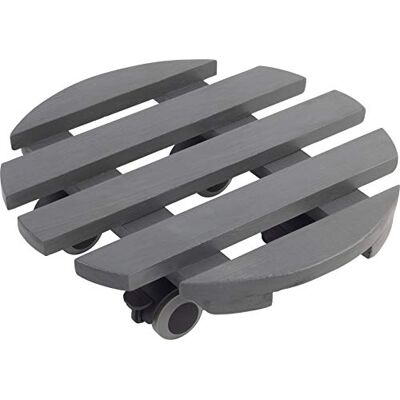 Metafranc Plantenroller Ø 300 mm 60 kg draagkracht grenen plaat grijs TPE-wielen met 2 vergrendelingen/indoor roller/bloemenroller/transporthulp voor planten / 825200 Metafranc Plantenroller Ø 300 mm 60 kg draagkracht grenen plaat grijs TPE-wielen met 2 vergrendelingen/indoor roller/bloemenroller/transporthulp voor planten / 825200
