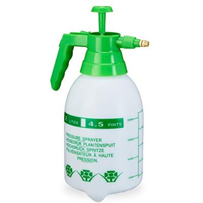 Relaxdays drukspuit, 2 liter, met pompje, planten water geven, ongediertebestrijding, pesticiden, plantenspuit, groen Relaxdays drukspuit, 2 liter, met pompje, planten water geven, ongediertebestrijding, pesticiden, plantenspuit, groen