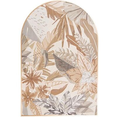 DRW Canvasafbeelding, boog, natuurlijk houten frame, met bloemen en planten in bruine tinten, 120,8 x 80,8 x 4 cm DRW Canvasafbeelding, boog, natuurlijk houten frame, met bloemen en planten in bruine tinten, 120,8 x 80,8 x 4 cm