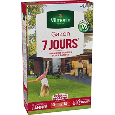 Vilmorin Gazon 7 Dagen Doos 250 g, Groen Vilmorin Gazon 7 Dagen Doos 250 g, Groen