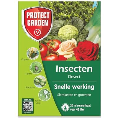 PROTECT GARDEN Desect Concentraat 20 ml Insecten Bestrijdingsmiddel Voor Groenten en Sierplanten Insectenspray Tegen o.a. Luizen, Rupsen, Kevers en Buxusmot Snelle werking PROTECT GARDEN Desect Concentraat 20 ml Insecten Bestrijdingsmiddel Voor Groenten en Sierplanten Insectenspray Tegen o.a. Luizen, Rupsen, Kevers en Buxusmot Snelle werking