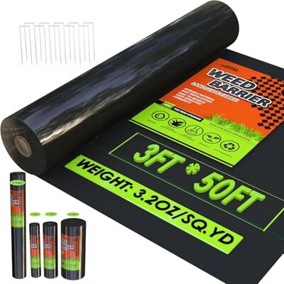 CFTEL 3x50FT onkruidbarrière landschapsstof Heavy Duty, 90 ml duurzame geotextielstof, onkruidblok tuinieren bodembedekkende mat, onkruidbestrijding tuindoek voor landschapsarchitectuur, Franse CFTEL 3x50FT onkruidbarrière landschapsstof Heavy Duty, 90 ml duurzame geotextielstof, onkruidblok tuinieren bodembedekkende mat, onkruidbestrijding tuindoek voor landschapsarchitectuur, Franse