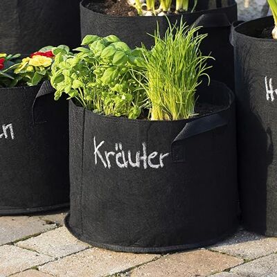 Meister Plantenzak 29 liter 30 x Ø 35 cm 5 stuks lucht- en waterdoorlatend vilt/plantenzak/aardappelplantenzak/vilten pot/vilten plantenzak/9960580 Meister Plantenzak 29 liter 30 x Ø 35 cm 5 stuks lucht- en waterdoorlatend vilt/plantenzak/aardappelplantenzak/vilten pot/vilten plantenzak/9960580