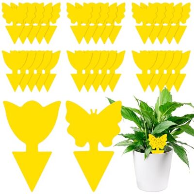 AiQInu 30 stuks gele vliegenval voor fruitvliegenval, voor vliegende insecten tegen parasieten, witte vlieg, bladluizen, muggenschimmel voor tuinplanten AiQInu 30 stuks gele vliegenval voor fruitvliegenval, voor vliegende insecten tegen parasieten, witte vlieg, bladluizen, muggenschimmel voor tuinplanten