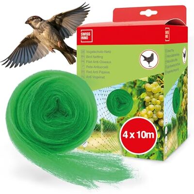 SWISSINNO Vogelnetten, Vogelbeschermingsnet 4x10m – Zwaar Anti-Vogelnet voor Boomgaard, Grote Tuin, Kas & Kippenhok – Herbruikbaar UV-bestendig Plaagbarrièrenet – Groen SWISSINNO Vogelnetten, Vogelbeschermingsnet 4x10m – Zwaar Anti-Vogelnet voor Boomgaard, Grote Tuin, Kas & Kippenhok – Herbruikbaar UV-bestendig Plaagbarrièrenet – Groen