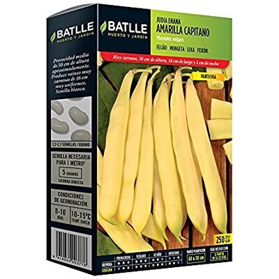 Semillas Batlle Batlle Groentezaden gele dwergboon Capitano (250g) Semillas Batlle Batlle Groentezaden gele dwergboon Capitano (250g)
