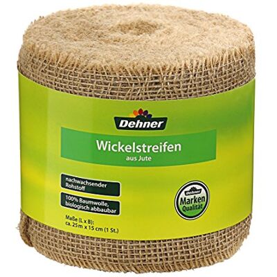 Dehner Wikkelstrips van jute, ca. 25 m x 15 cm, katoen, beige Dehner Wikkelstrips van jute, ca. 25 m x 15 cm, katoen, beige