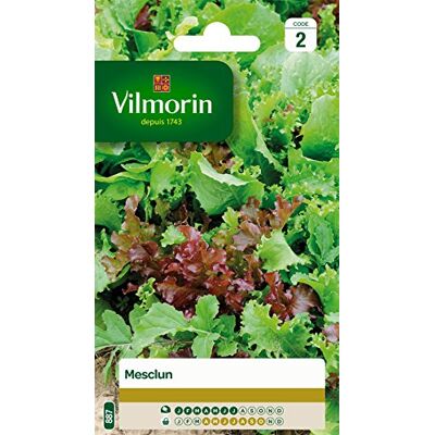 Vilmorin 3680042 Mesclun, groen/rood, 90 x 2 x 140 cm Vilmorin 3680042 Mesclun, groen/rood, 90 x 2 x 140 cm