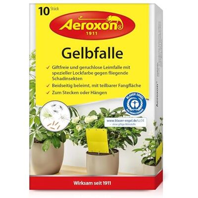 Aeroxon Vliegenvanger gele stickers 10 stuks Aeroxon Vliegenvanger gele stickers 10 stuks