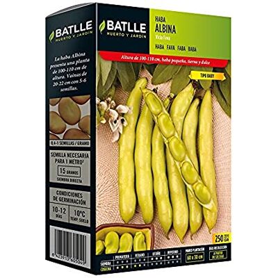 Semillas Batlle Batlle groentezaden albinotische puffbonen babybonen (250 g) Semillas Batlle Batlle groentezaden albinotische puffbonen babybonen (250 g)