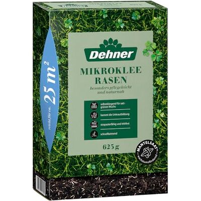Dehner Zaadgoed graszaad, microklavergazon, hoogwaardige zaadmengsel, zelfbemestend/zelfkiemend, 625 g, voor ca. 25 m², natuur Dehner Zaadgoed graszaad, microklavergazon, hoogwaardige zaadmengsel, zelfbemestend/zelfkiemend, 625 g, voor ca. 25 m², natuur