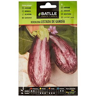 Semillas Batlle Batlle Groentezaden Gestreepte Gandía Aubergine (190 zaden) Semillas Batlle Batlle Groentezaden Gestreepte Gandía Aubergine (190 zaden)