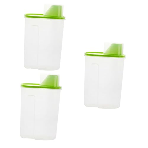 MINGOUOLD 3 stks Granen Lipgloss Containers Granen Container Granen Opslag Dispenser Helder Voedsel Opbergbakken/65 (Color : Light Greenx3pcs)