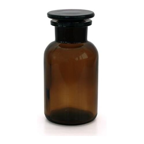 Apothekerflaschen 3 x apothekersfles 250 ml kleur: bruin incl. glazen stop *** fles met brede hals apothekersglas stopfles laboratoriumfles ronde schouderfles brede hals flessen apothekersglazen stopflessen