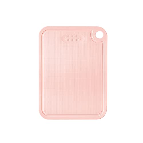 Hdbcbdj snijplank Fruit en fruit vlees snijplank, polka dot antislip vierkante plastic snijplank, huishoudelijke picknick snijplank (Color : Pink, Size : M)