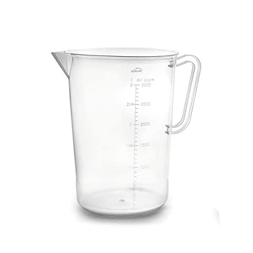 Lacor 67213 maatbeker, maatbeker, vloeistofmeter, polypropyleen, BPA-vrij, 17 cm, 3 l