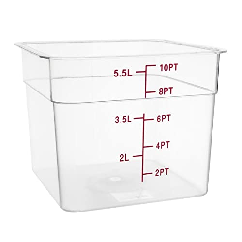 Hygiplas Vogue CF022 Vierkante Opslag Container 5.5Ltr Clear Meten Voedsel Diepvriezer Tubs