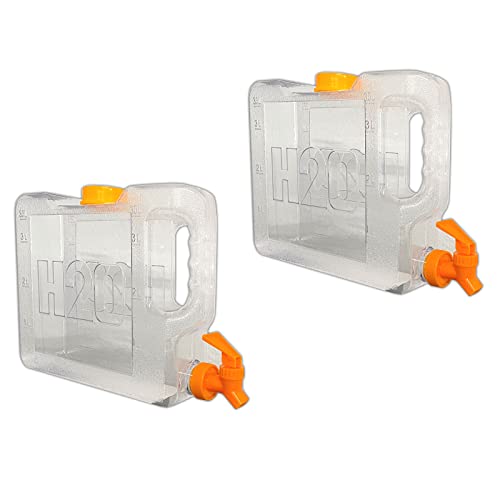 HAC24 Set van 2 drankdispensers met tapkraan, 3,5 l, waterdispenser, koelkast, sap, cocktaildispenser, dispenser, sapdispenser, waterjerrycan, drankdispenser voor koude dranken