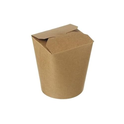 KURTT Asia foodbox Noodle Box Asian Food Wok to go beker Bruin lunchbox maaltijdbox maaltijd take away 50 stuks, 26oz 750ml