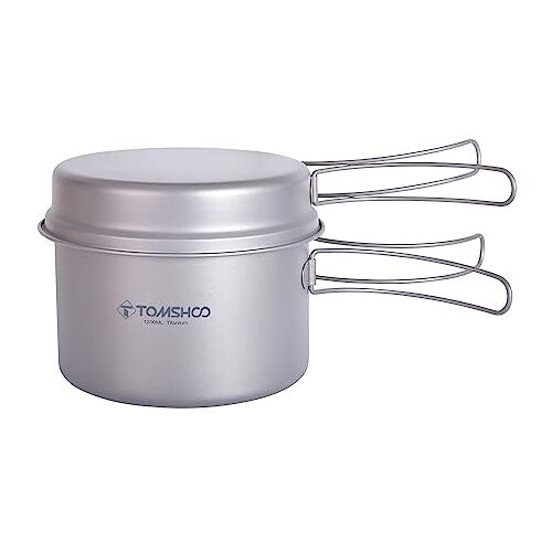 YIWENG Titanium Pot en Titanium Plaat Set Pure Titanium Pot Set Outdoor Koekenpan Camping Koken, Camping Pot