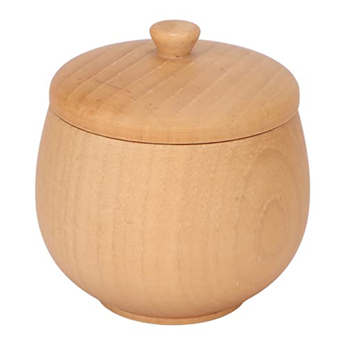 Kuuleyn Kruidendoos, Kruidencontainer, Zure Jujube Hout Kruiderij Jar Japanse Veilige Stofdichte Klassieke Flip Top Kruidenpot Voor Keuken(Origineel houten model)