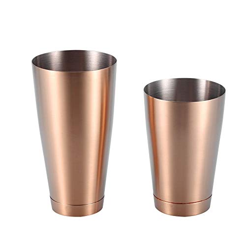 Les-Theresa 750 ml roestvrijstalen cocktailshakers set stevige duurzame cocktailbeker schudbeker voor thuis, keukengereedschap (roségoud)