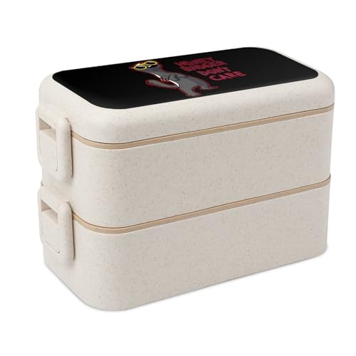 MHXYZHW Honing-Badger Don T Care Draagbare Bento Box All In One Container Lekvrije Lunchbox 2 Compartimenten Voedsel Opslag Container