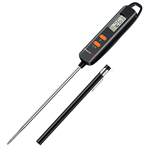 ThermoPro TP516 Digitale vleesthermometer met sonde tip cover direct afgelezen voedselthermometer kookthermometer perfect voor koken BBQ suiker jam keukenthermometer met 12 cm temperatuursonde