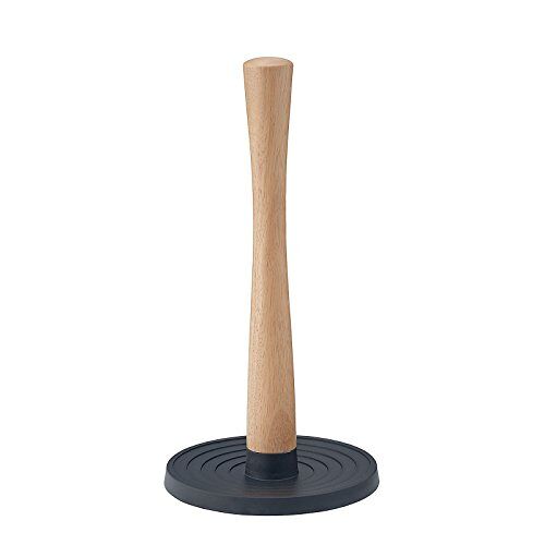 RIG-TIG by Stelton ROLL-IT zwart keukenrolhouder, rubberhout, kunststof, 31 x 16 x 16 cm