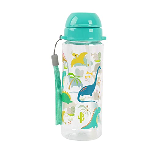 IDRINK ® 400 ml drinkfles kinderen drinkfles met rietje (DINO)