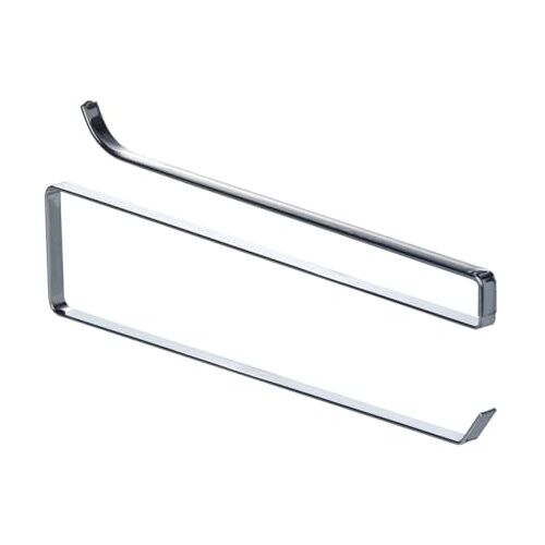 WENKO Inbouwrek keukenrolhouder, verchroomd metaal, 31 x 10 x 1 cm, glanzend zilver